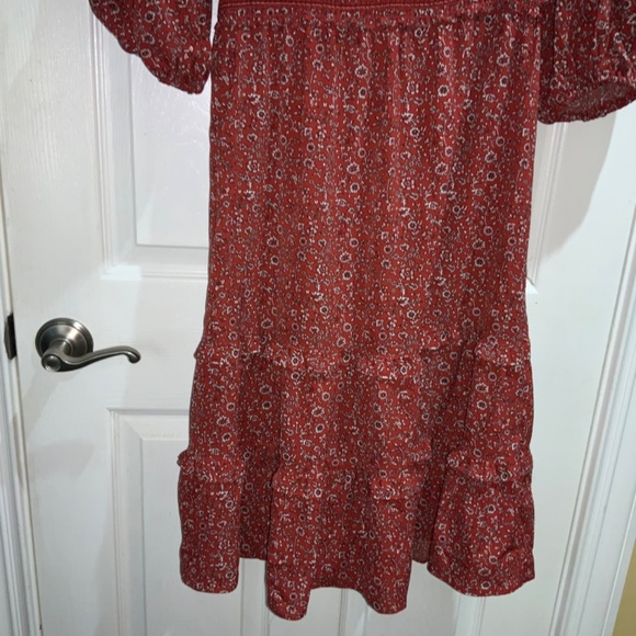 MAX STUDIO Ditzy Floral Balloon sleeve Tiered Peasant Dress Sz XL New - Picture 2 of 12